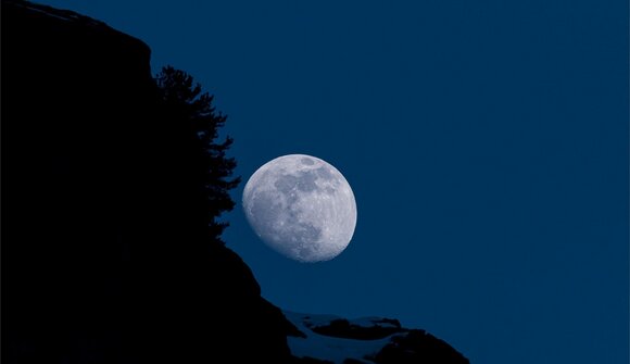 The nature in the full moon night