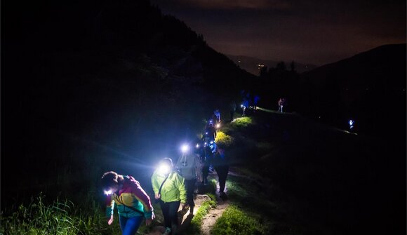 Night hike to the Partschins Waterfall