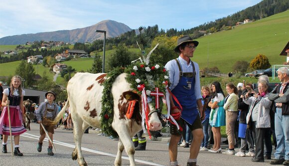 Almabtrieb mit Herbstfest in Terenten