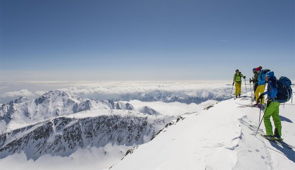 Scialpinismo sul ghiacciaio