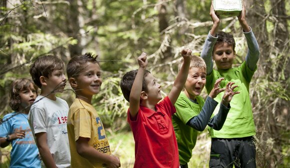 Caccia alla scoperta nel bosco