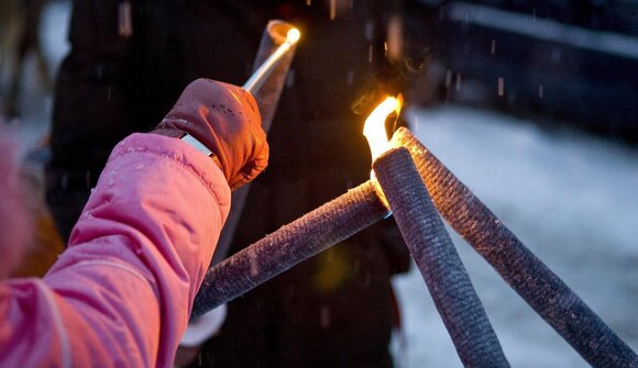 Torchlight hike in Vipiteno