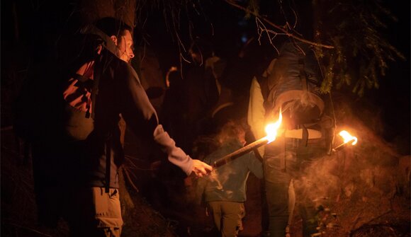 Fackelwanderung mit Lagerfeuer