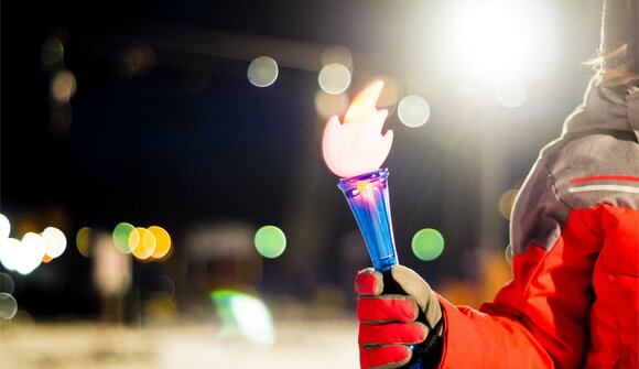 Torchlight descent of the children